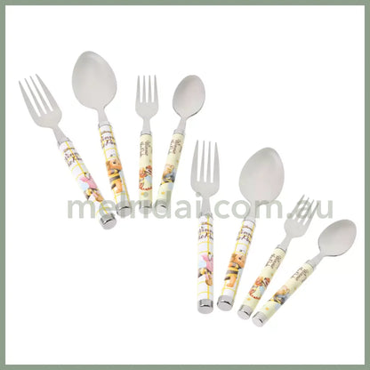 Disney | Winnie The Pooh & Friends Cutlery Set Spoons And Forks 8Pcs (Hondy Day)