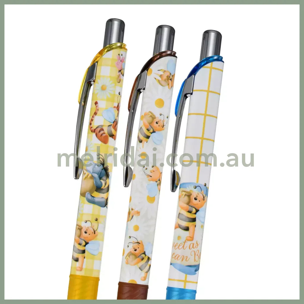 Disney | Winnie The Pooh & Friends Energel 0.5 Gel Ink Ballpoint Pen Set Of Three (Hondy Day)