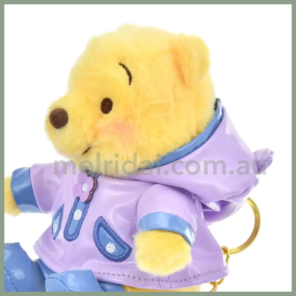 Disney | Winnie The Pooh Scrump Design Stitch Plush Keychain 15×12×9Cm (Rain Day) 东京迪士尼