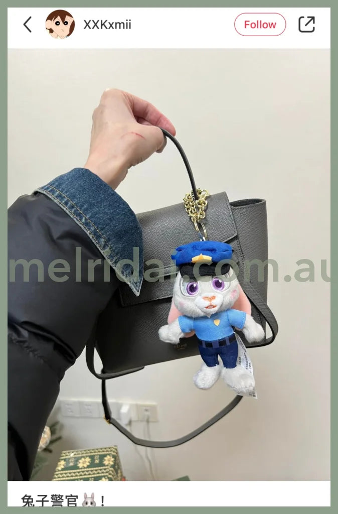 Disney | Young Judy Plush Keychain Mascot Holder 10Cm X 8Cm 7Cm (Zootopia)