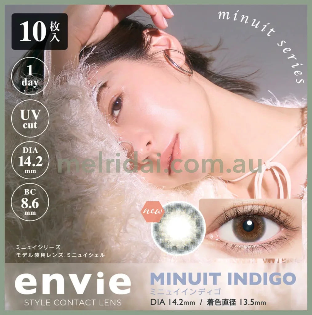 Enviecolor Contacts 1 Day 10 Pieces Minuit Indigo Dia14.0Mm Bc8.6Mm