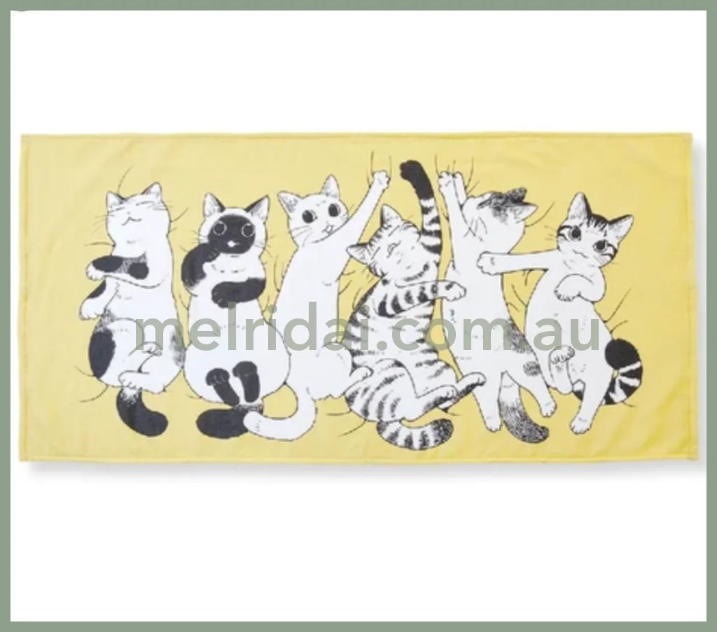 Felissiomo100% Cotton Bathing Towel 120*60Cm Yellow