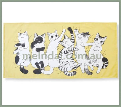 Felissiomo100% Cotton Bathing Towel 120*60Cm Yellow