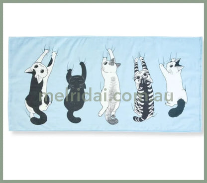 Felissiomo100% Cotton Bathing Towel 120*60Cm Blue