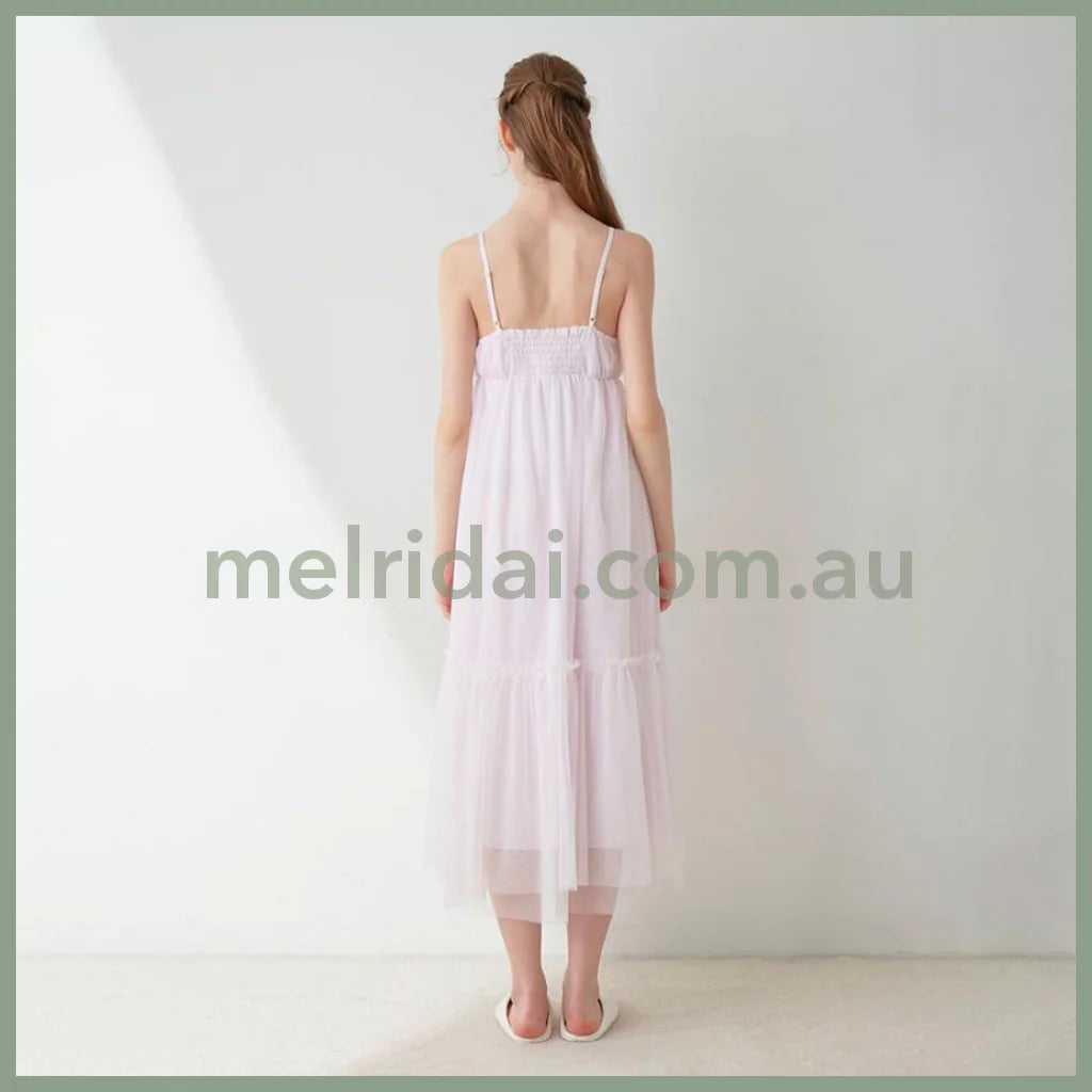 Gelato Pique | Tulle Maxi Cami Dress One-Piece (Valentine’s Day Collection) 冰激凌