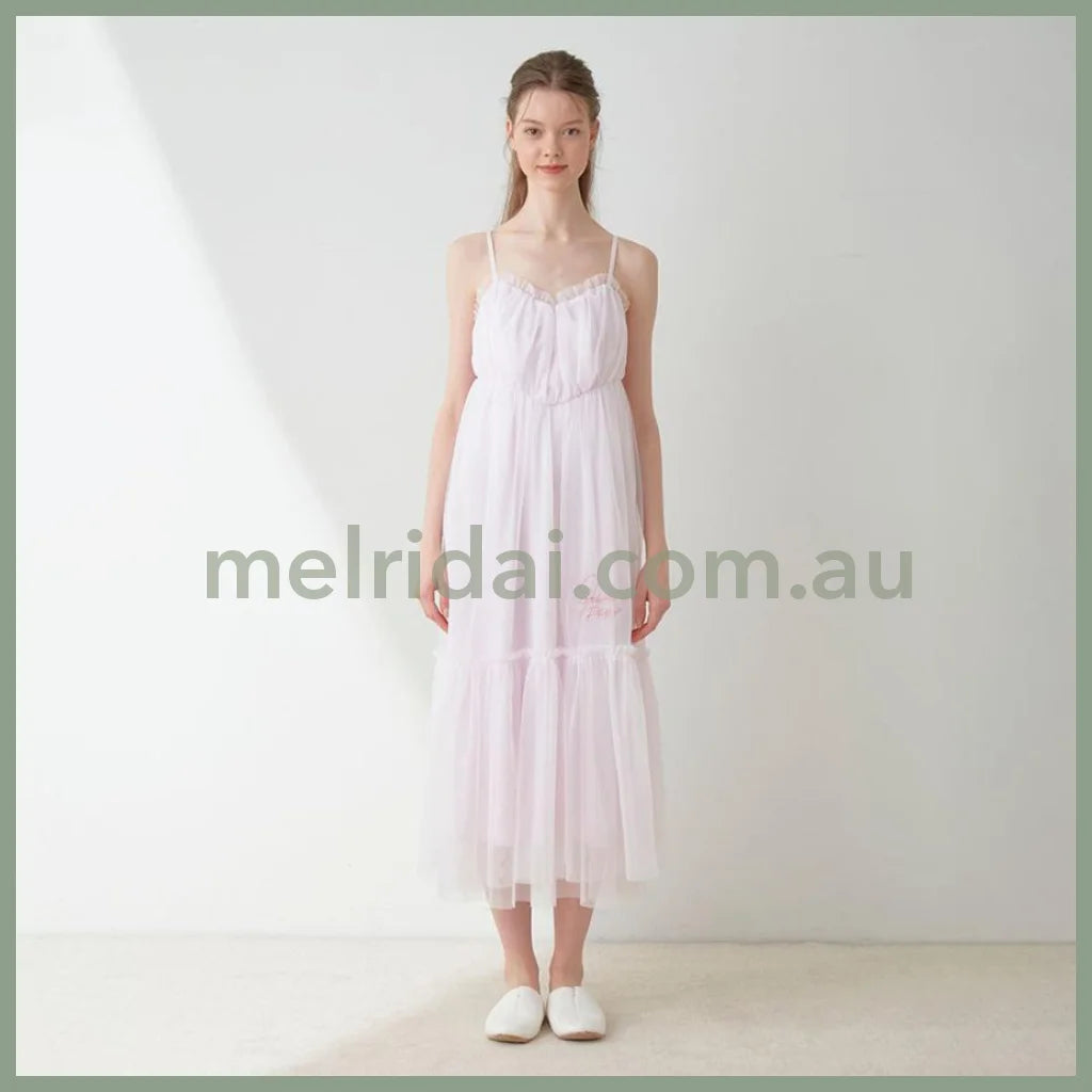 Gelato Pique | Tulle Maxi Cami Dress One-Piece (Valentine’s Day Collection) 冰激凌