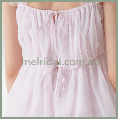 Gelato Pique | Tulle Ribbon Camisole & Lounge Shorts Set (Valentine’s Day Collection) 冰激凌