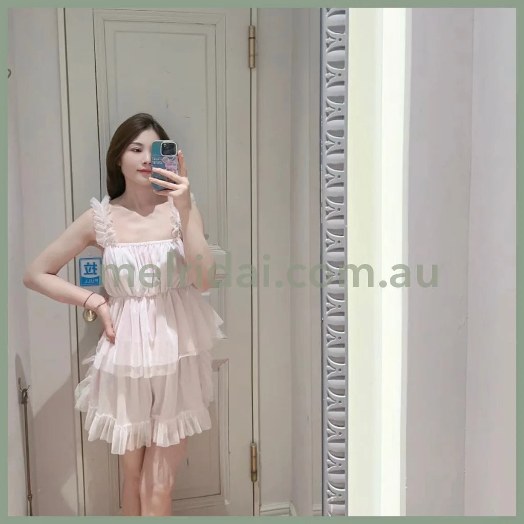 Gelato Pique | Tulle Ribbon Camisole & Lounge Shorts Set (Valentine’s Day Collection) 冰激凌