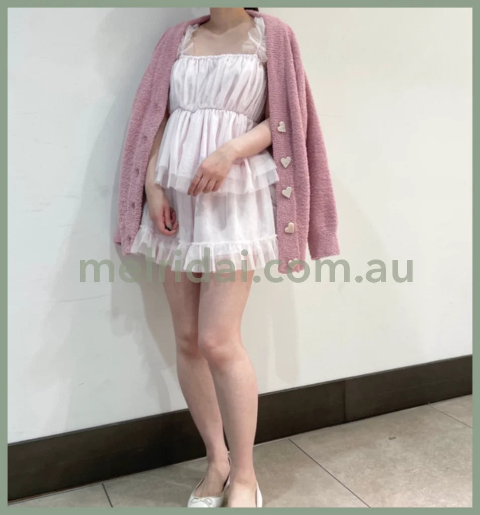 Gelato Pique | Tulle Ribbon Camisole & Lounge Shorts Set (Valentine’s Day Collection) 冰激凌