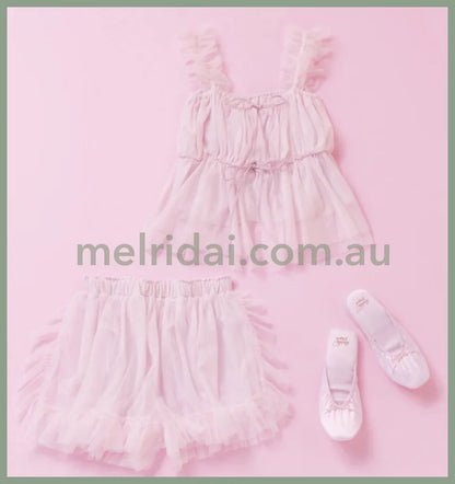 Gelato Pique | Tulle Ribbon Camisole & Lounge Shorts Set (Valentine’s Day Collection) 冰激凌