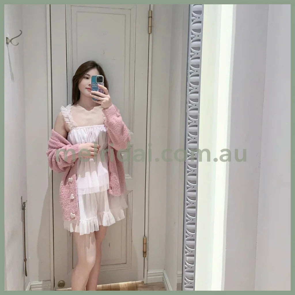 Gelato Pique | Tulle Ribbon Camisole & Lounge Shorts Set (Valentine’s Day Collection) 冰激凌