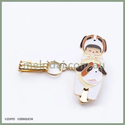 Heidi X Monchhichi | 50Th Anniversary Mental Bag Key Clip Keychain 2.3Cm 4.7Cm（Mini Josef Bebichich)