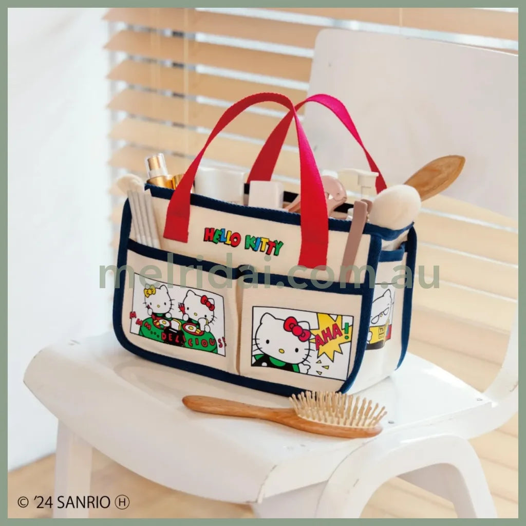 Hello Kitty | 50Th Anniversary Special Book Tote 18.5 X 28 15Cm 凯蒂猫50周年限定 多功能可拎收纳包/手提包/大容量复古帆布包/妈妈包