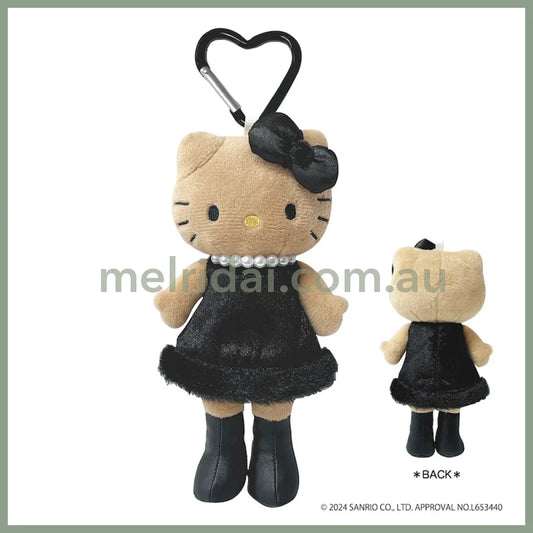 【Limit 1/Customer】Sanrio | Hello Kitty Plush Keychain Style Up H147Ｘw70Mmｘd42Mm (Black Dress)