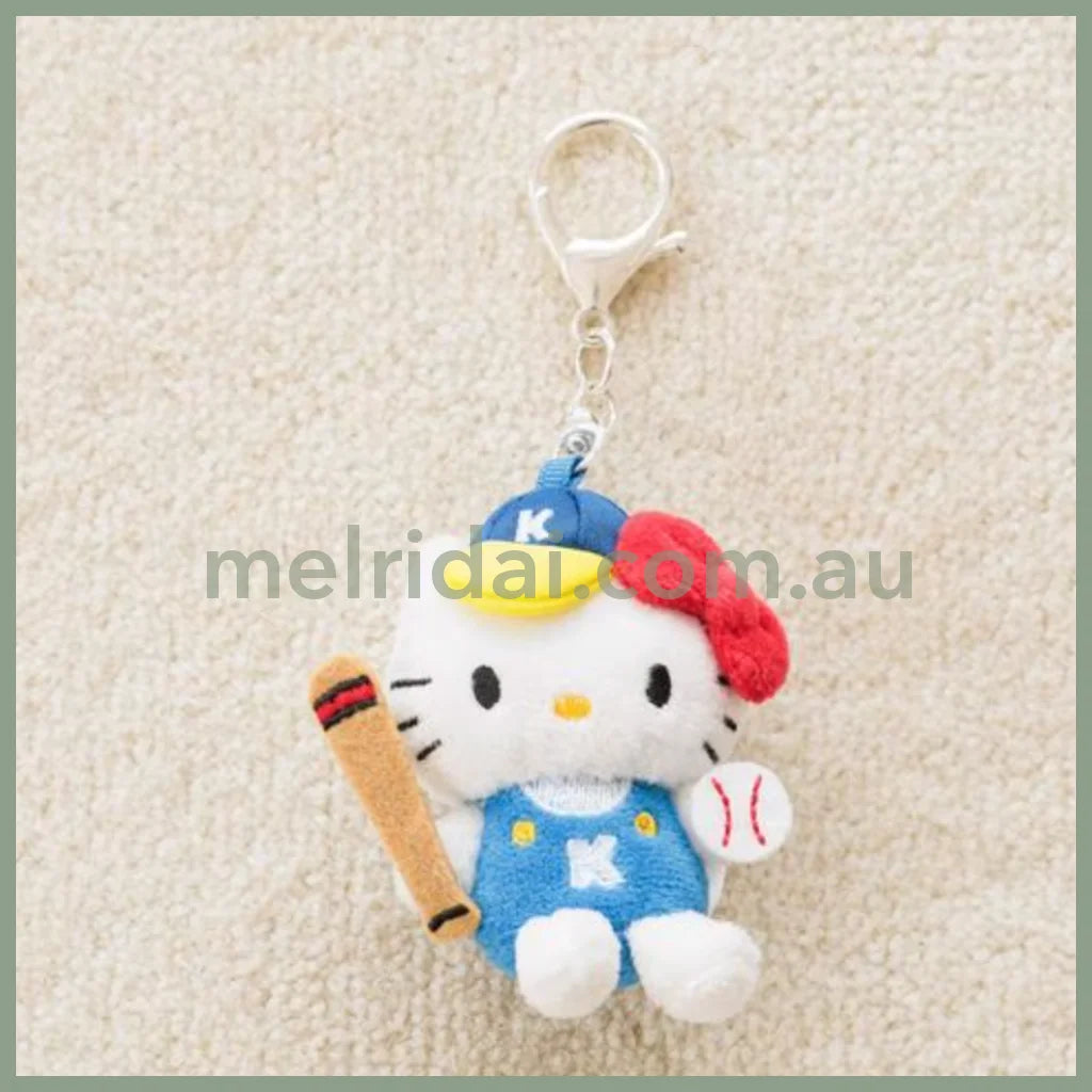 【Limit One/Person】Me% X Hello Kitty | Mascot Holder Keychain 13Cm (Baseball)