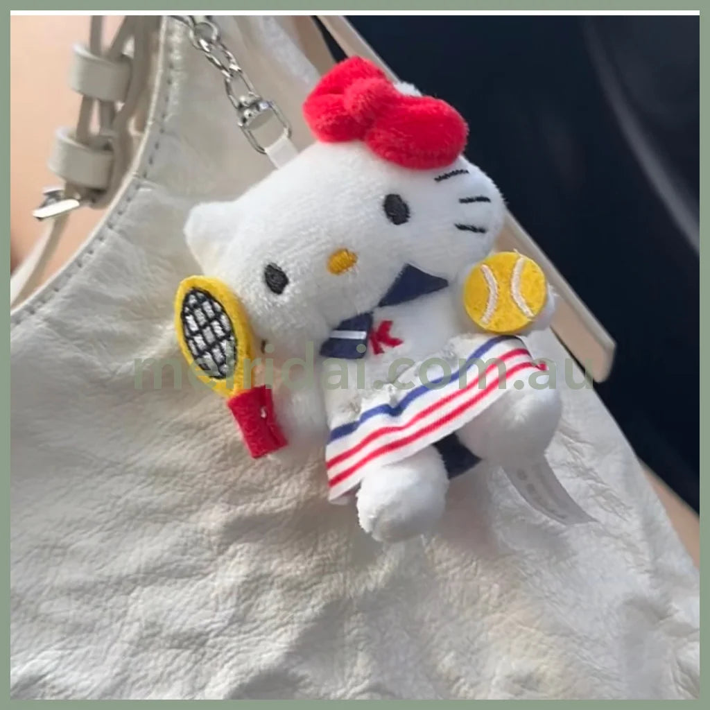 【Limit One/Person】Me% X Hello Kitty | Mascot Holder Keychain 13Cm (Tennis)