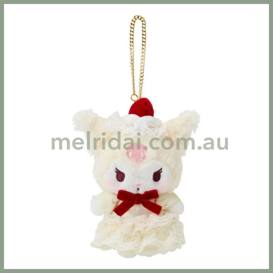 【Limite 1/Customer】Sanrio | Kuromi Plush Mascot Keychain Bag Charm W11×D6×H14.5Cm (Shortcake)