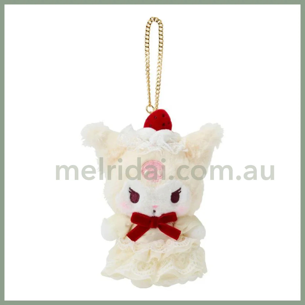 【Limite 1/Customer】Sanrio | Kuromi Plush Mascot Keychain Bag Charm W11×D6×H14.5Cm (Shortcake)