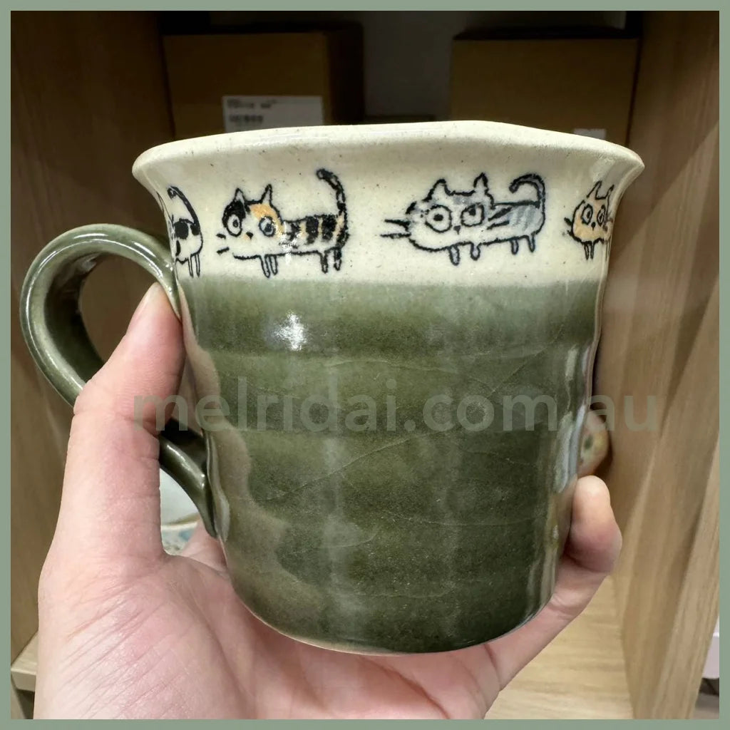 【Made In Japan】Craftman House | Ceramic Mug 8.5Cm×10Cm 陶瓷马克杯（ 散步猫咪）