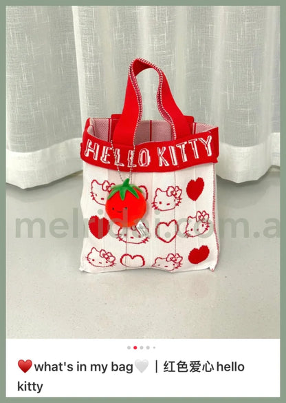 Made In Japanknt365 X Sanriohello Kitty Limited Mini Tote Bag 20*20Cm //