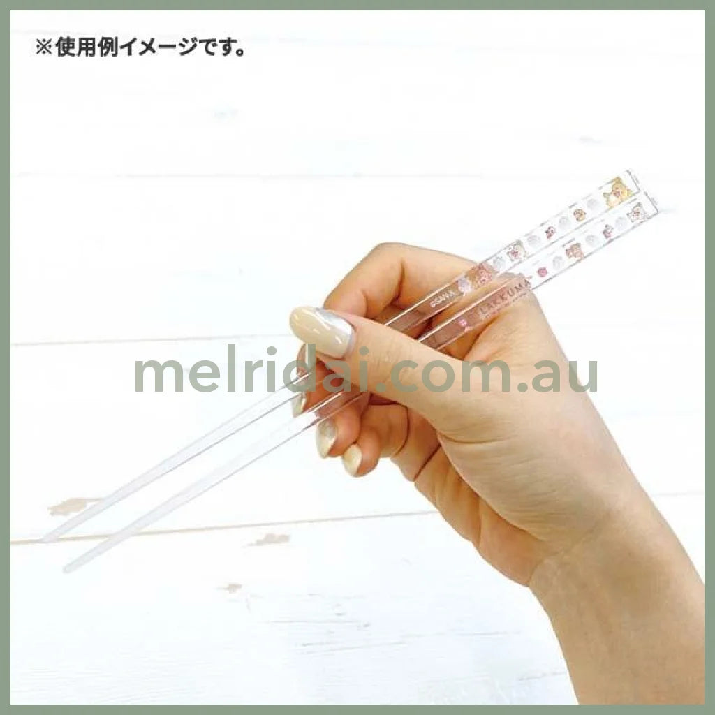 【Made In Japan】San - X | Clear Chopsticks 21Cm (Korilakkuma Full Of Strawberry Day) 轻松熊