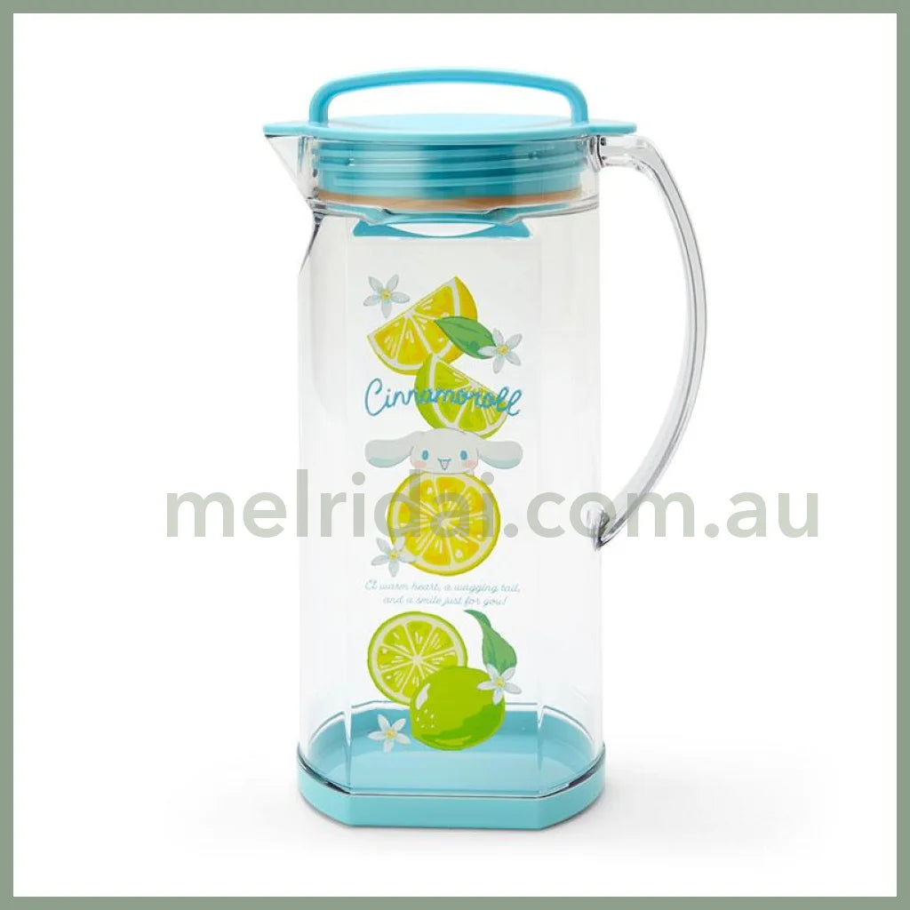 【Made In Japan】Sanrio | Cold Water Pitcher Cinnamoroll 1.2L (Colorful Fruit Design)