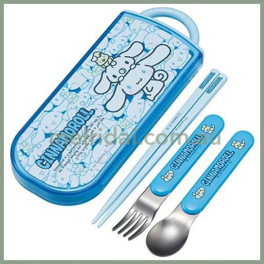 Made In Japansanriolunch Trio Set (Fork Spoon Chopsticks) Cinnamoroll //