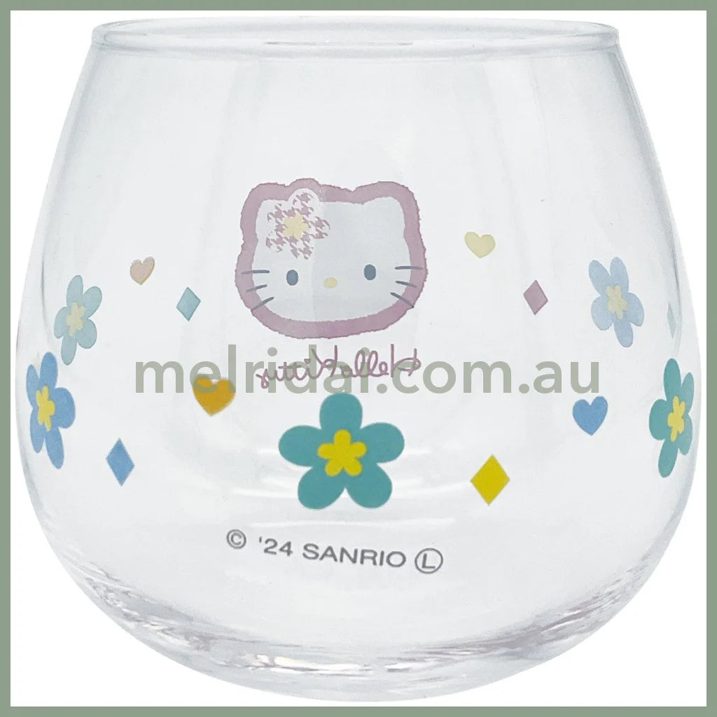 【Made In Japan】Sanrio | Swaying Glass Tumbler （Hana Series) Φ8.6 X H7.8Cm 日本三丽鸥