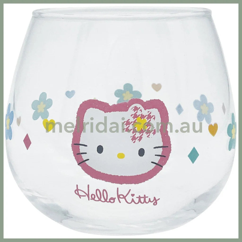 【Made In Japan】Sanrio | Swaying Glass Tumbler （Hana Series) Φ8.6 X H7.8Cm 日本三丽鸥