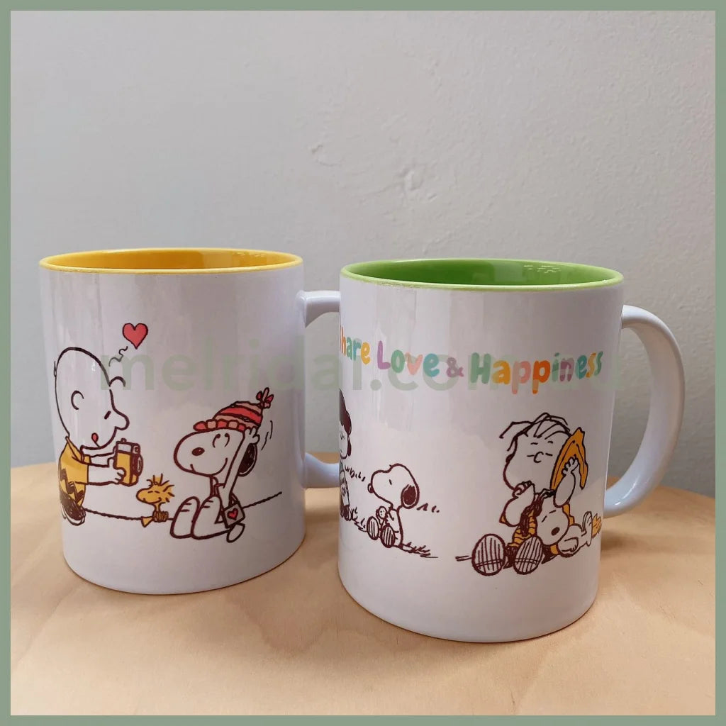 Made In Japanpeanutssnoopy Share Love & Happiness Mugs