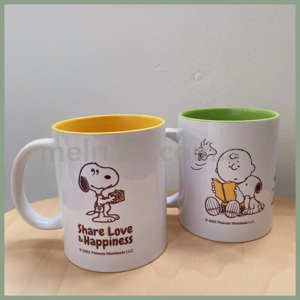 Made In Japanpeanutssnoopy Share Love & Happiness Mugs