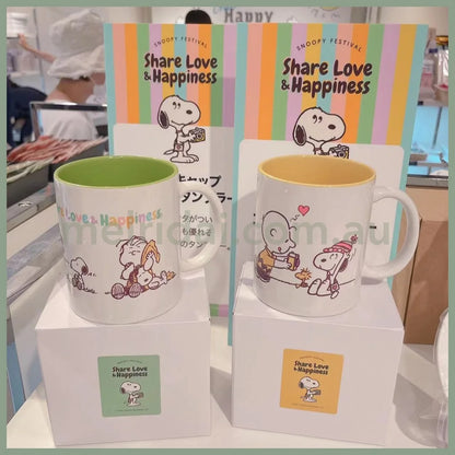 Made In Japanpeanutssnoopy Share Love & Happiness Mugs