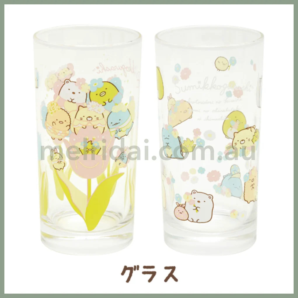 Made In Japansan-Xsumikko Gurashi Zassou And Yoseis Flower Garden Glass 340Ml