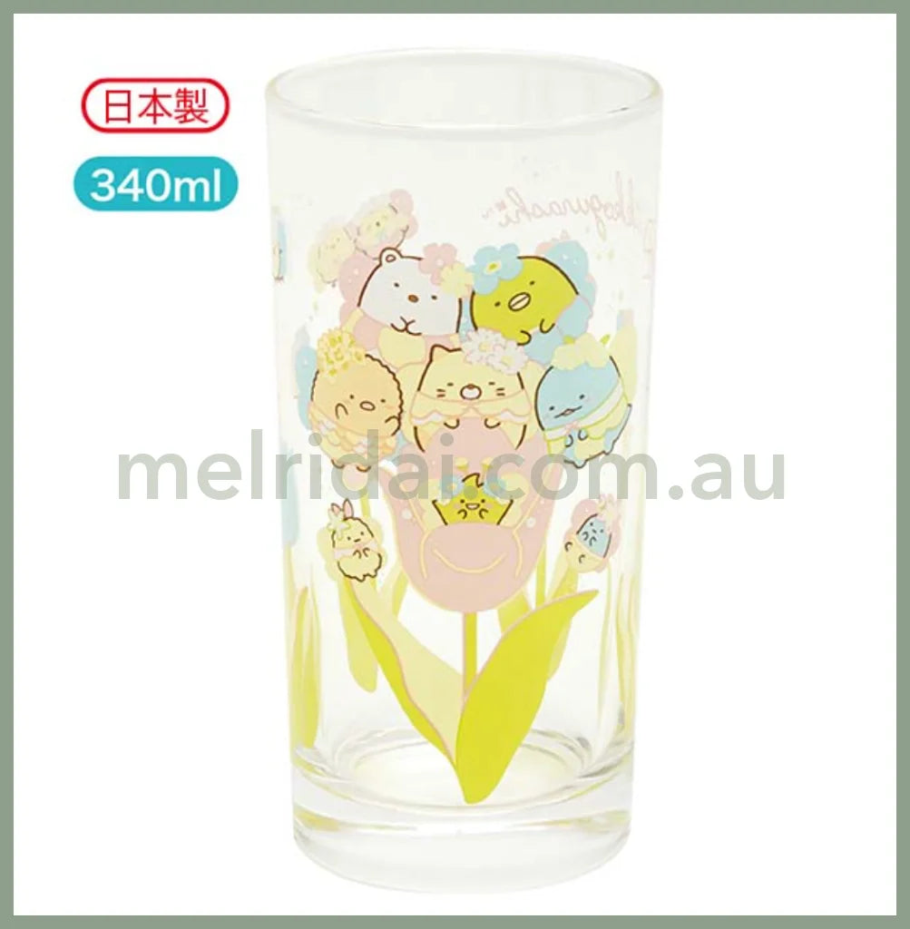 Made In Japansan-Xsumikko Gurashi Zassou And Yoseis Flower Garden Glass 340Ml A