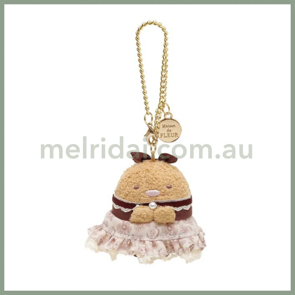 Maison De Fleur X San-Xsumikko Gurashi Plush Keychain Tonkatsu Mdf