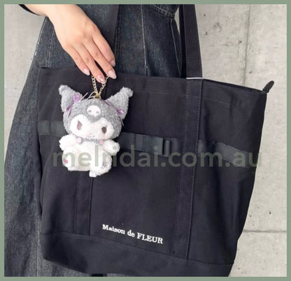 Maison De Fleur X Sanrio | Fluffy Mascot Holder Plush Keychain Limited Edition Approx.10Cm