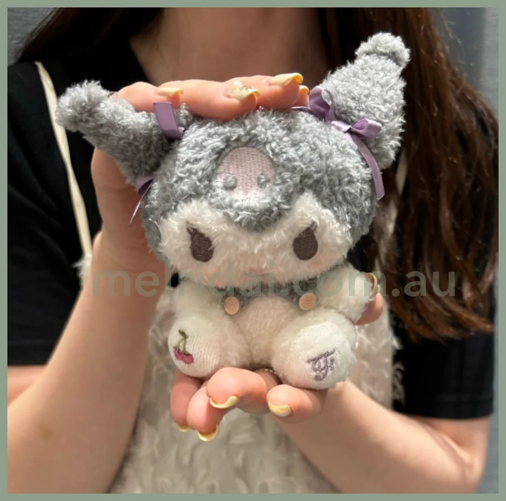 Maison De Fleur X Sanrio | Fluffy Mascot Holder Plush Keychain Limited Edition Approx.10Cm Kuromi