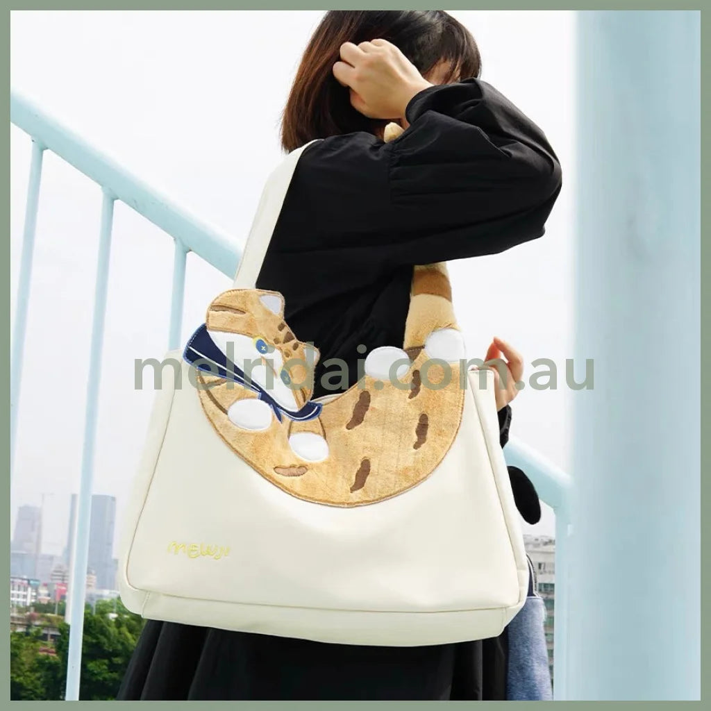 Mewji Cat Tail Tote Bag (Wh)