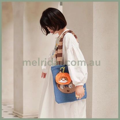 Mewji Pumpkin Coin Purse Keychain //