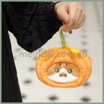 Mewji Pumpkin Coin Purse Keychain //