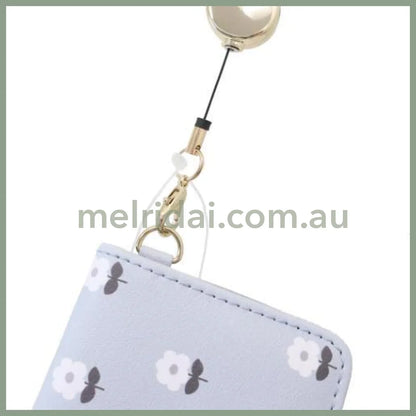 Miffy | Card Holder With Reel H80×W100Mm 米菲 皮质卡套/多卡槽卡包/伸缩绳/中间夹层按扣式