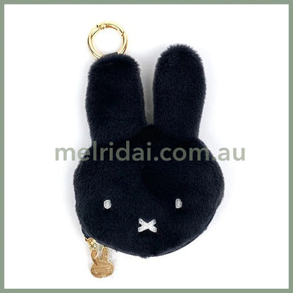 Miffy | Fluffy Coin Purse 12.3Cm×8.5Cm×2.5Cm Black