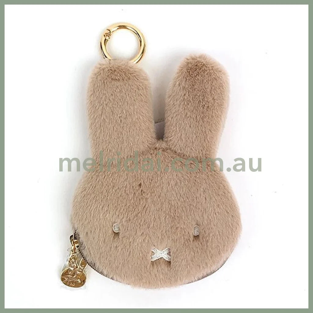 Miffy | Fluffy Coin Purse 12.3Cm×8.5Cm×2.5Cm Brown