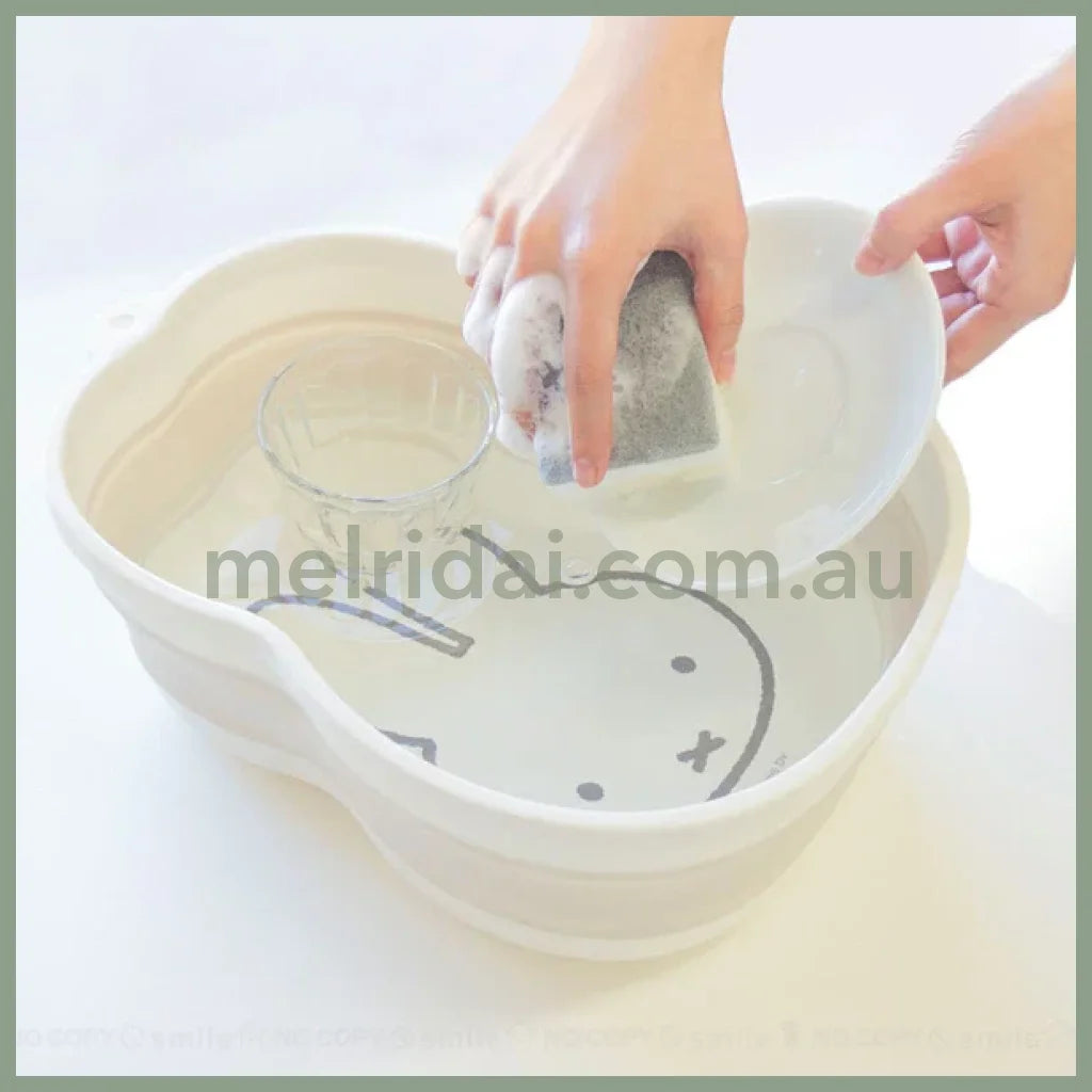 MIFFY | Folding Tub / Washing Tub Bucket 5L (24.5×32×4.4cm - 24.5×32×11.9cm)