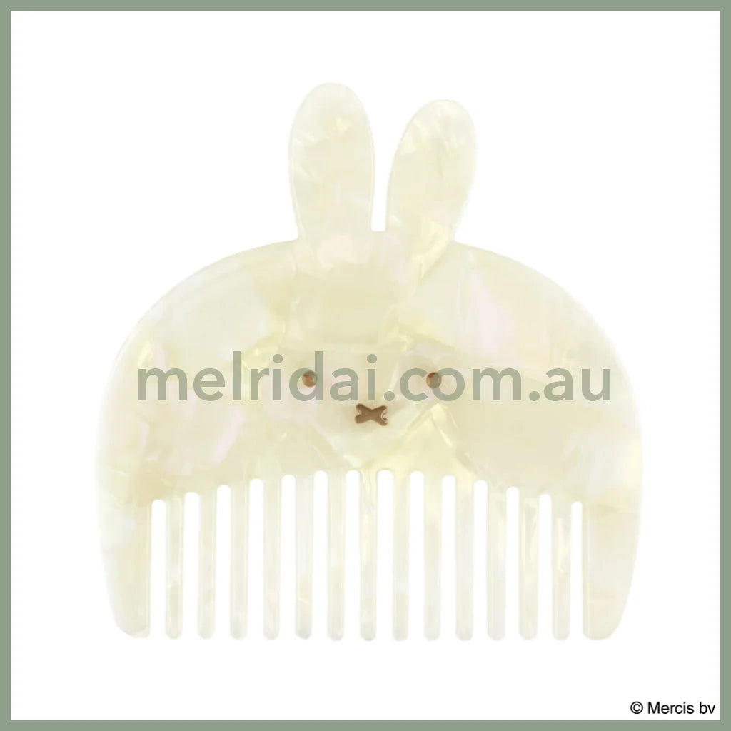 Miffy | Hair Comb W115×H115×D25Mm 米菲 亚克力大理石 刘海梳/小梳子 + 收纳袋Set