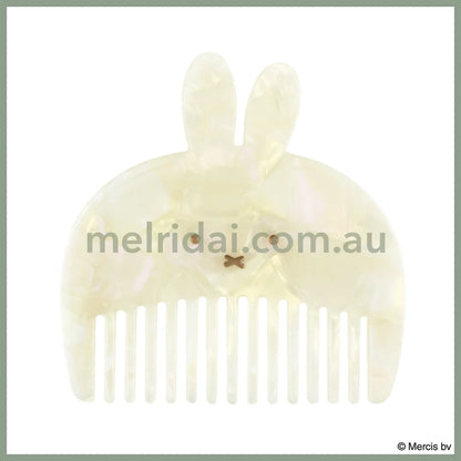 Miffy | Hair Comb W115×H115×D25Mm 米菲 亚克力大理石 刘海梳/小梳子 + 收纳袋Set