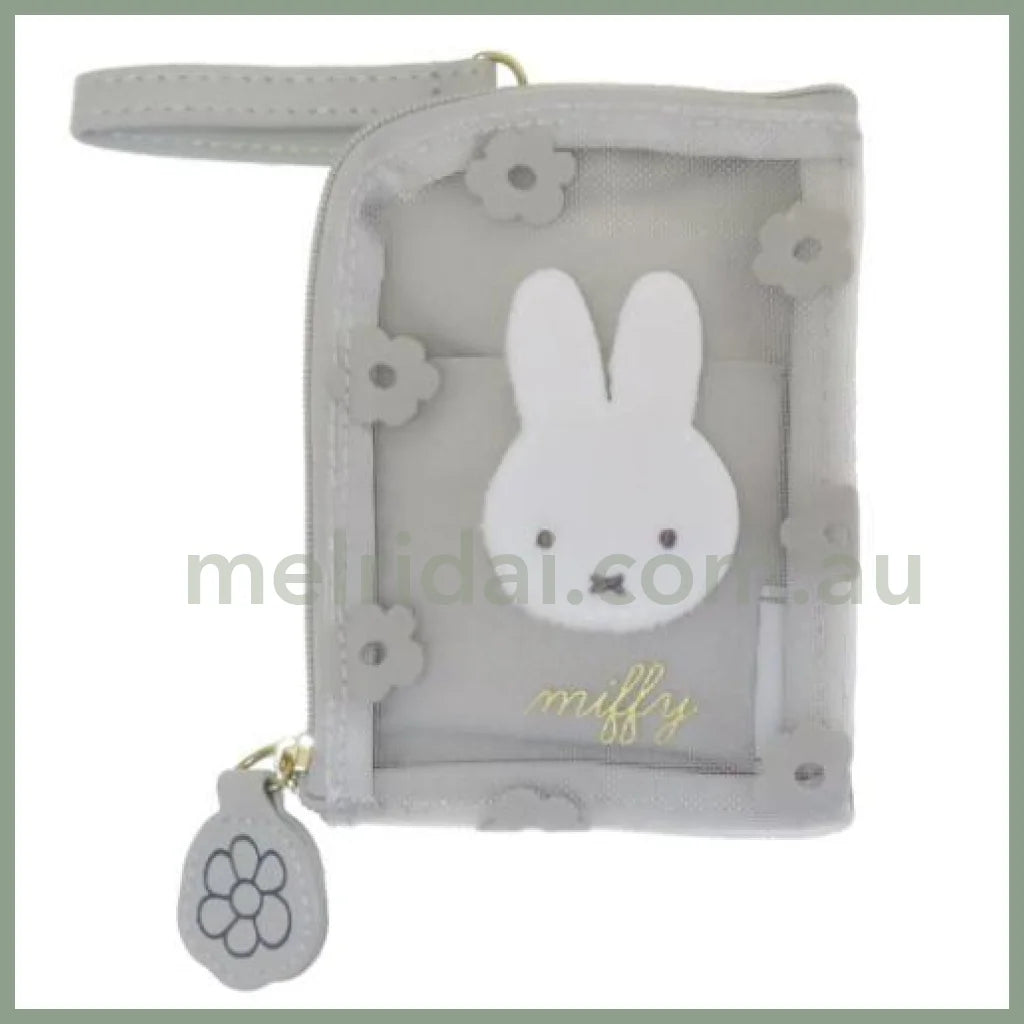 Miffy | Pass Case Card Holder & Coin 125×80×15Mm (Gray)