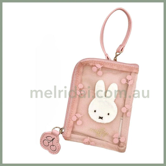 Miffy | Pass Case Card Holder & Coin 125×80×15Mm (Pink)