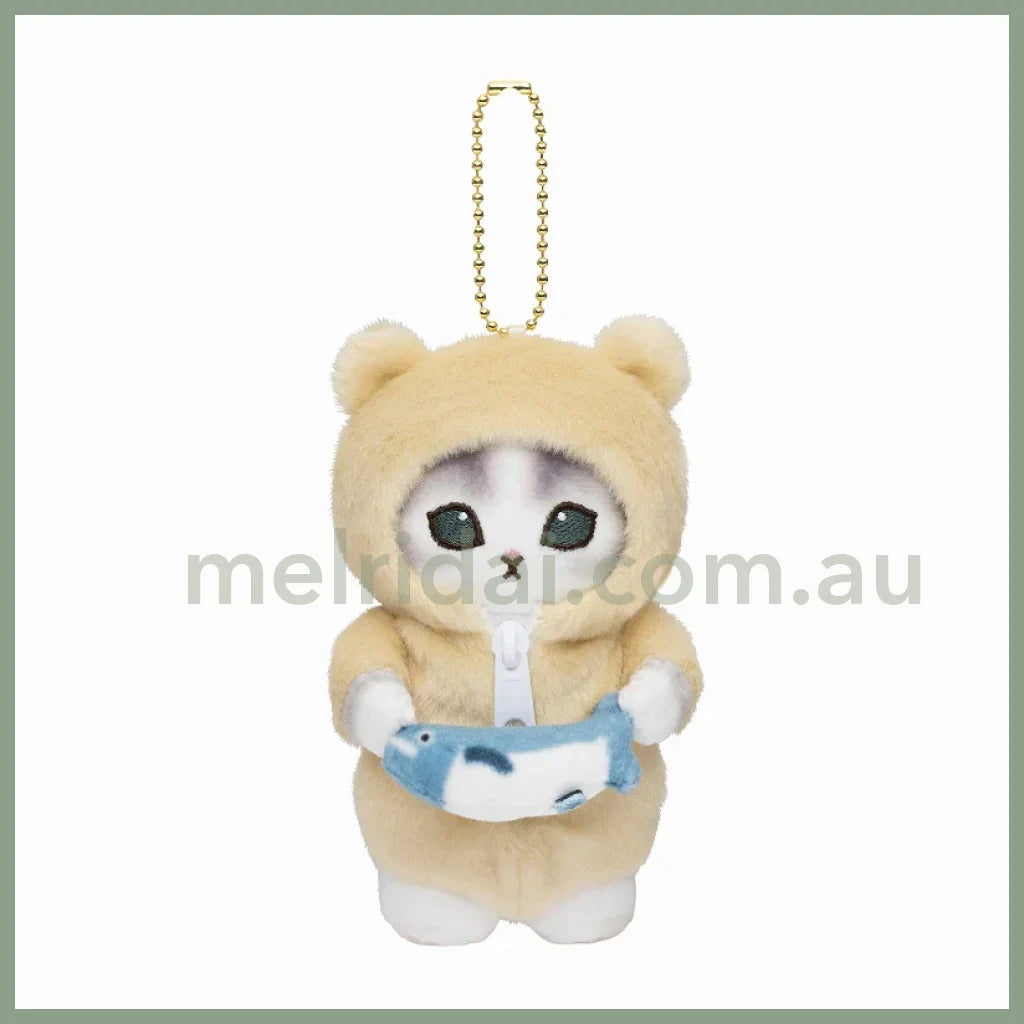 Mofusand | Costume Mascot Holder Plush Keychain H125×W100×D100Mm 猫福 睡衣派对 毛绒挂件/包挂/钥匙链 Yellow