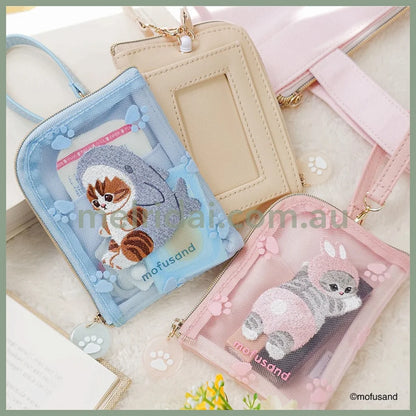 Mofusand | Daily Pouch Flocky With Reel H120 X W90 D10Mm (Nyanko Sweets)